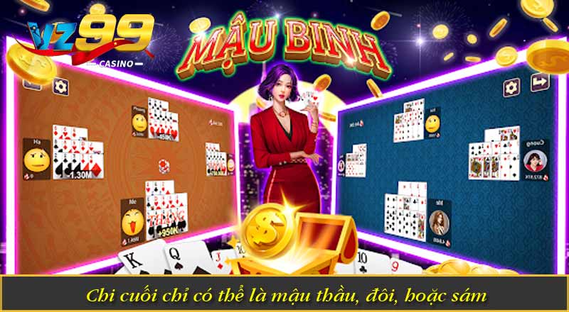 Mậu Binh Online vz99 – Game Đấu Trí Hấp Dẫn, Ring Quà Khủng 4 Chi cuối chỉ có thể là mậu thầu, đôi, hoặc sám
