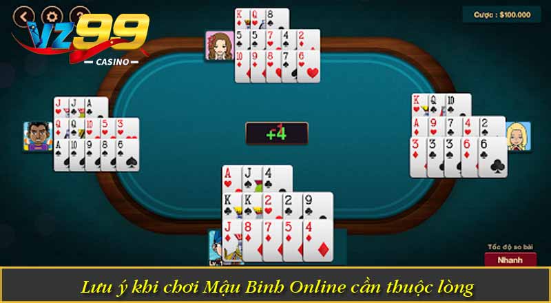 Mậu Binh Online vz99 – Game Đấu Trí Hấp Dẫn, Ring Quà Khủng 3 Lưu ý khi chơi Mậu Binh Online cần thuộc lòng